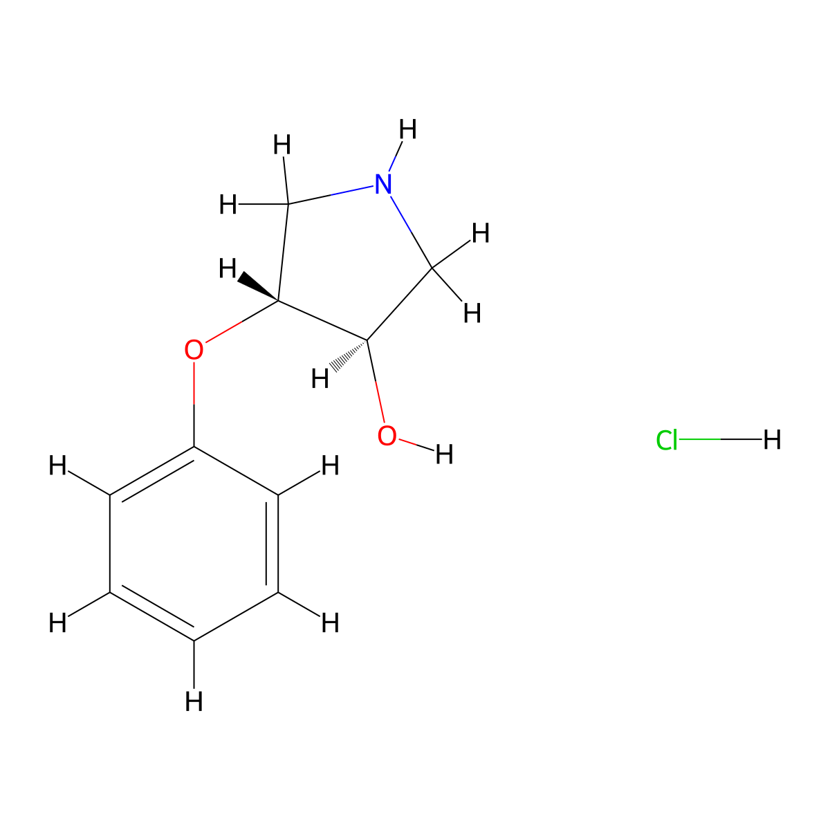 rac-(3R,4R)-4-phenoxypyrrolidin-3-ol hydrochloride molecular structure, CAS 2307777-41-7