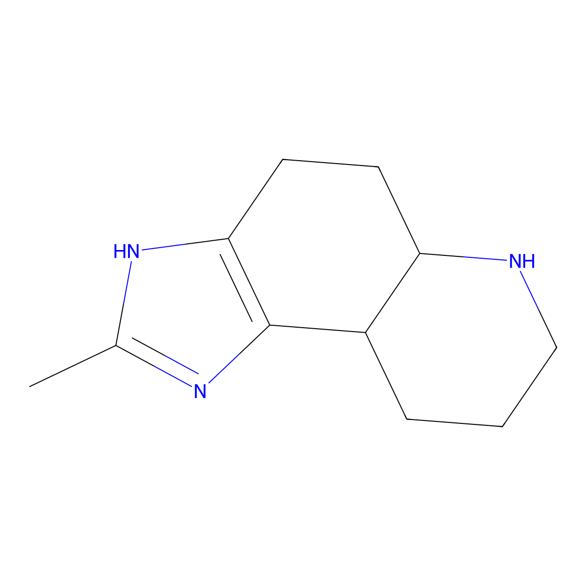 rac-(5aR,9aR)-2-methyl-1H,4H,5H,5aH,6H,7H,8H,9H,9aH-imidazo(4,5-f)quinoline molecular structure, CAS 2307778-35-2