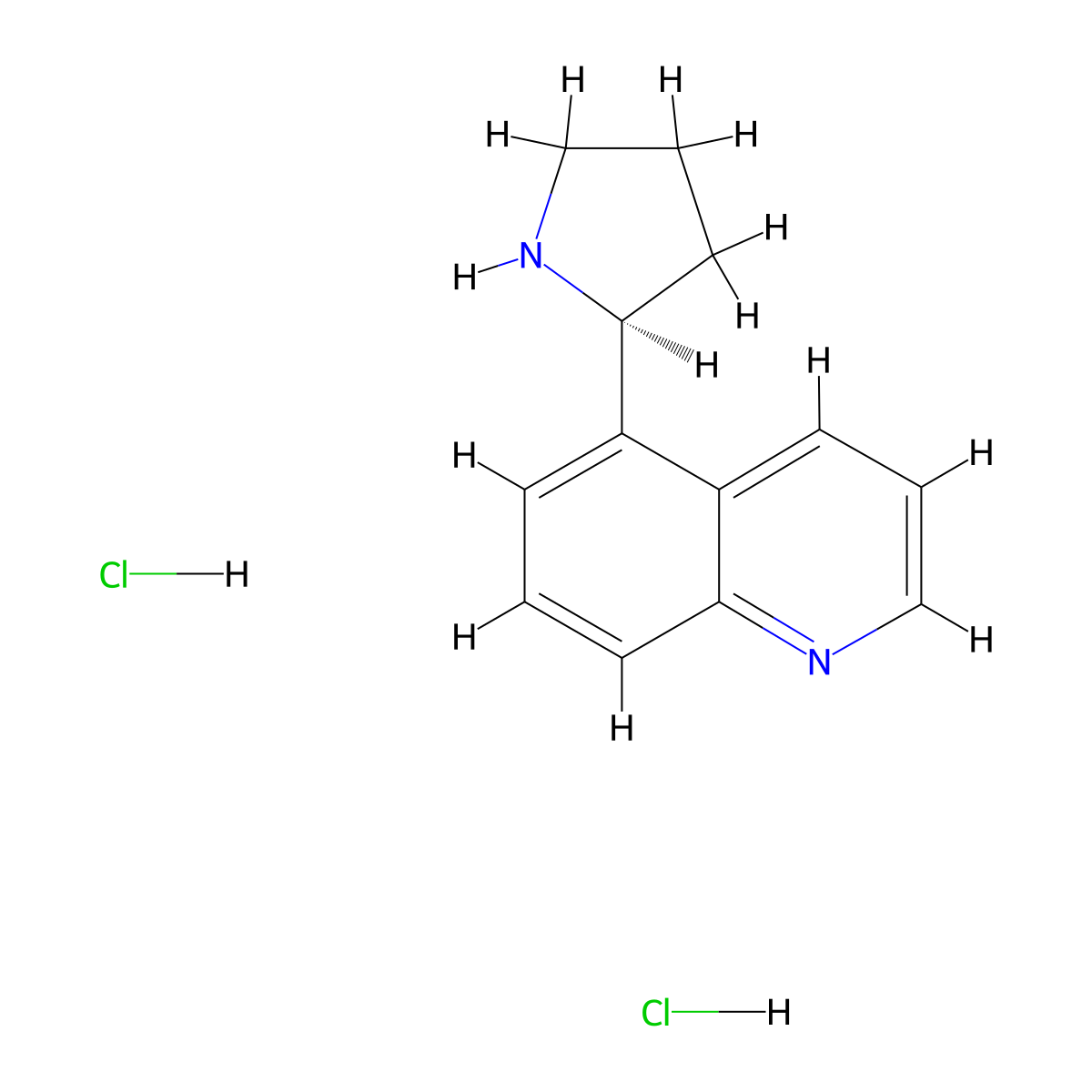 (S)-5-(pyrrolidin-2-yl)quinoline dihydrochloride molecular structure, CAS 2307778-70-5