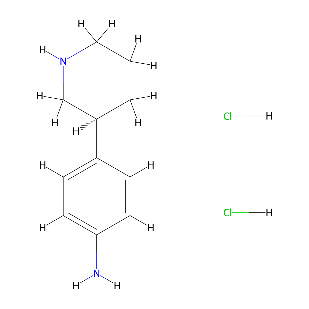 (S)-4-(Piperidin-3-yl)aniline dihydrochloride molecular structure, CAS 2307778-71-6