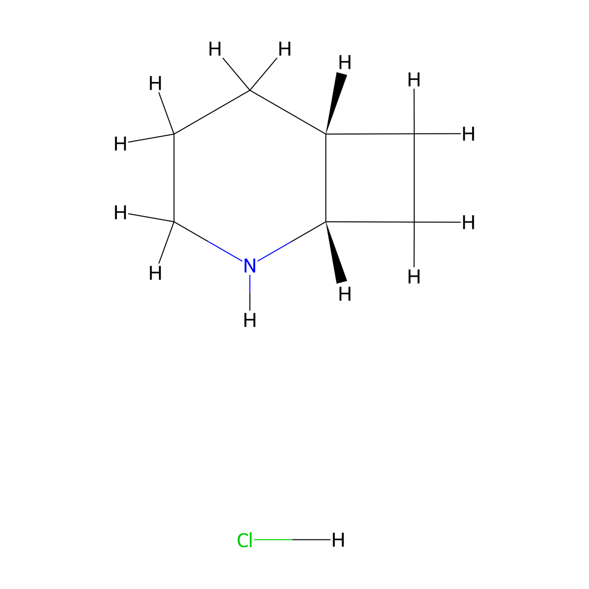 (1S,6R)-2-Azabicyclo[4.2.0]octane;hydrochloride molecular structure, CAS 2307778-78-3