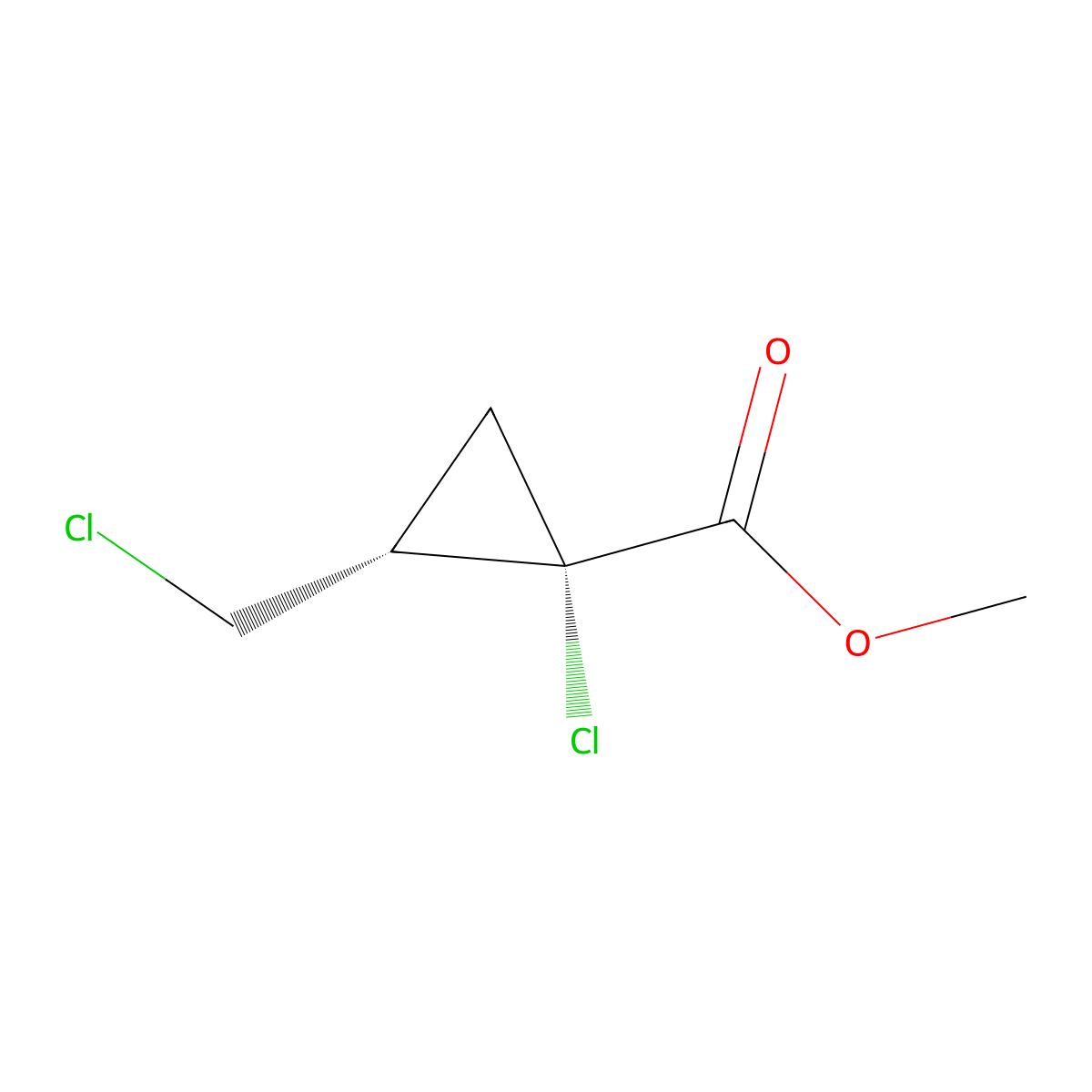 cis-methyl (1S,2S)-1-chloro-2-(chloromethyl)cyclopropane-1-carboxylate molecular structure, CAS 2307779-46-8