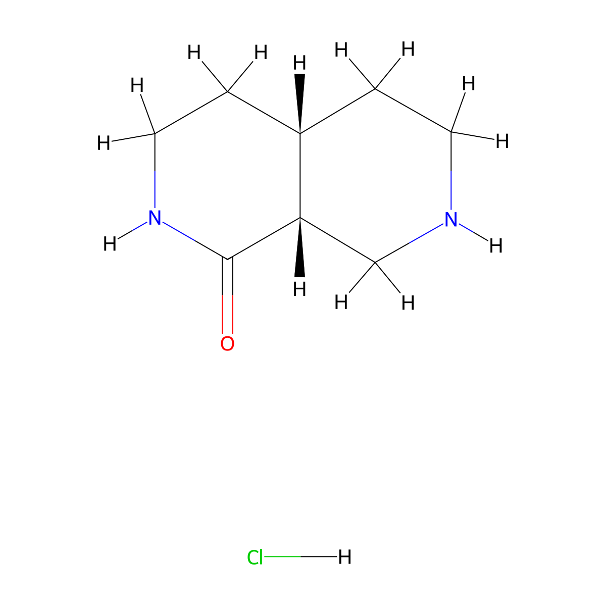 rac-(4aR,8aS)-decahydro-2,7-naphthyridin-1-one hydrochloride molecular structure, CAS 2307780-27-2