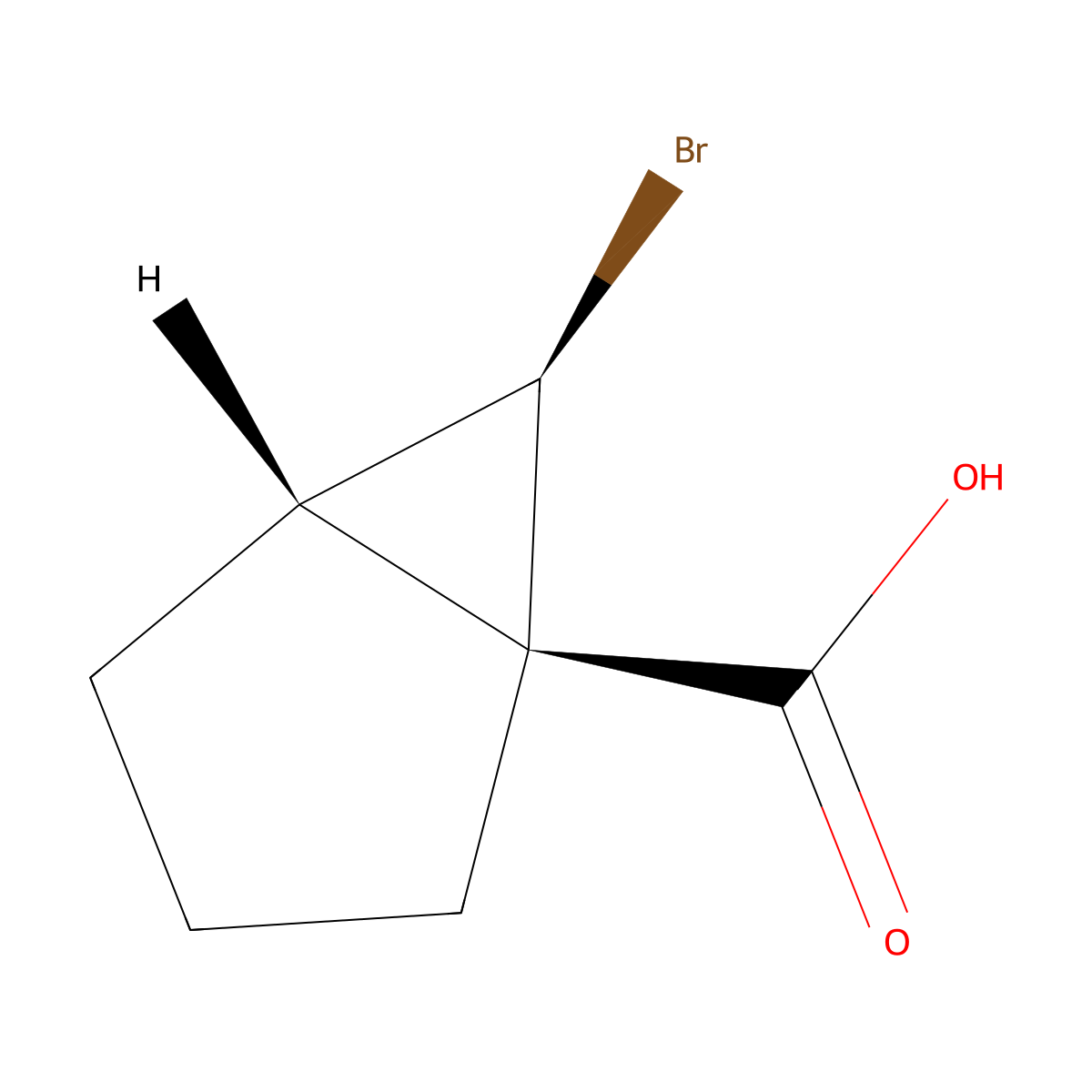 rac-(1R,5S,6R)-6-bromobicyclo[3.1.0]hexane-1-carboxylic acid molecular structure, CAS 2307781-06-0