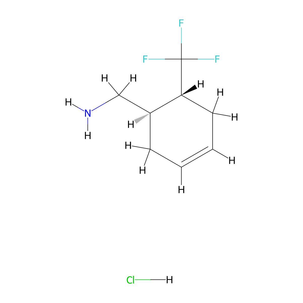 [(1R,6R)-6-(trifluoromethyl)cyclohex-3-en-1-yl]methanamine hydrochloride molecular structure, CAS 2307781-24-2