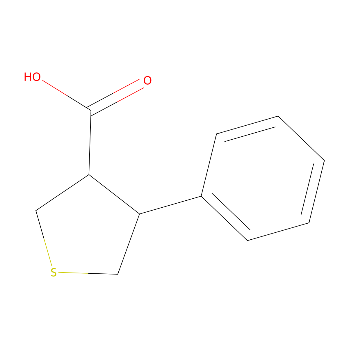 (3R,4R)-4-phenylthiolane-3-carboxylic acid molecular structure, CAS 2307782-14-3