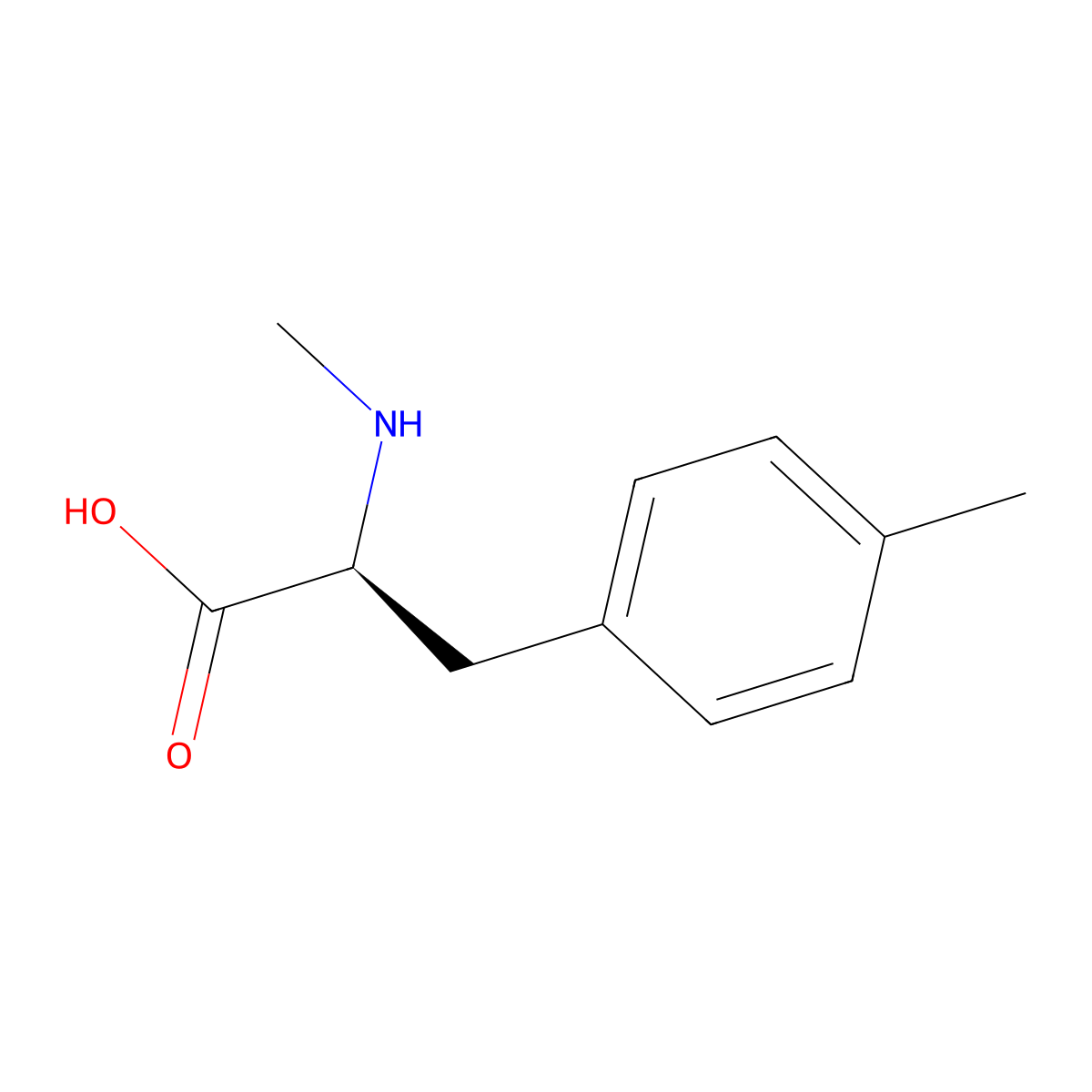 (2S)-2-(methylamino)-3-(4-methylphenyl)propanoic acid molecular structure, CAS 2307782-25-6