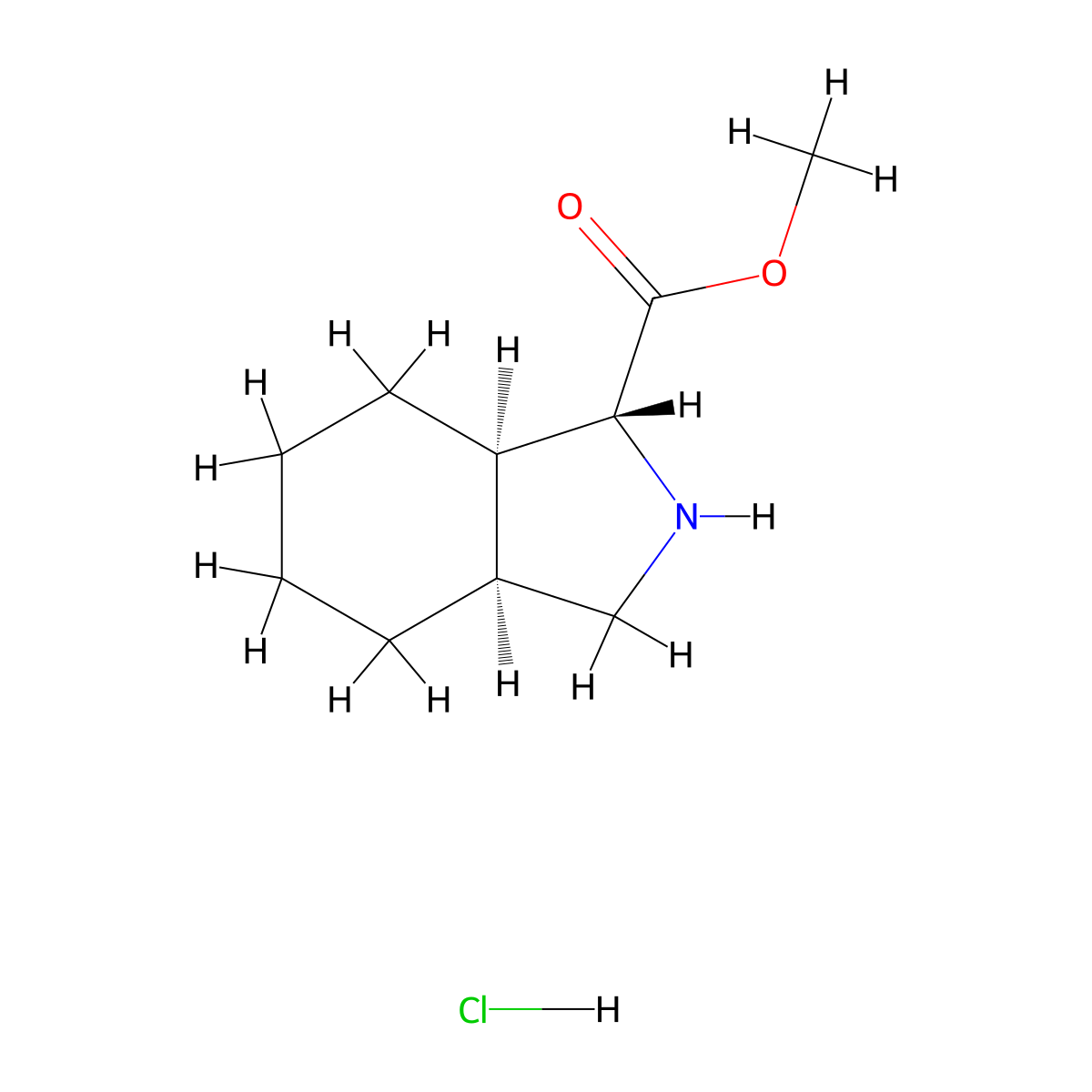 rac-methyl (1R,3aS,7aR)-octahydro-1H-isoindole-1-carboxylate hydrochloride molecular structure, CAS 2307782-92-7