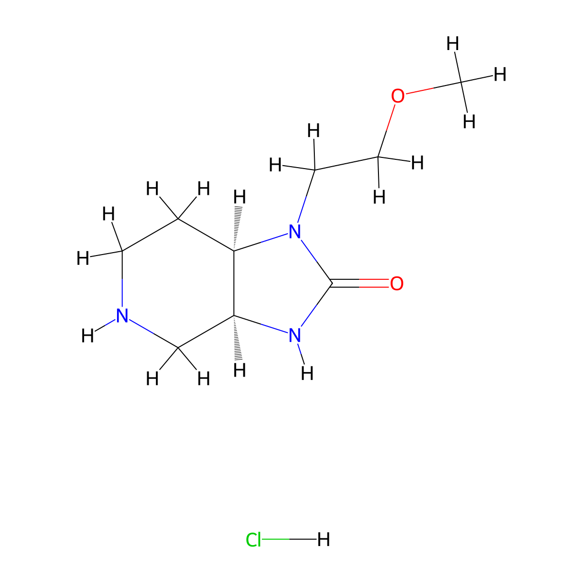 rac-(3aR,7aS)-1-(2-methoxyethyl)-octahydro-1H-imidazo[4,5-c]pyridin-2-one hydrochloride molecular structure, CAS 2307783-11-3