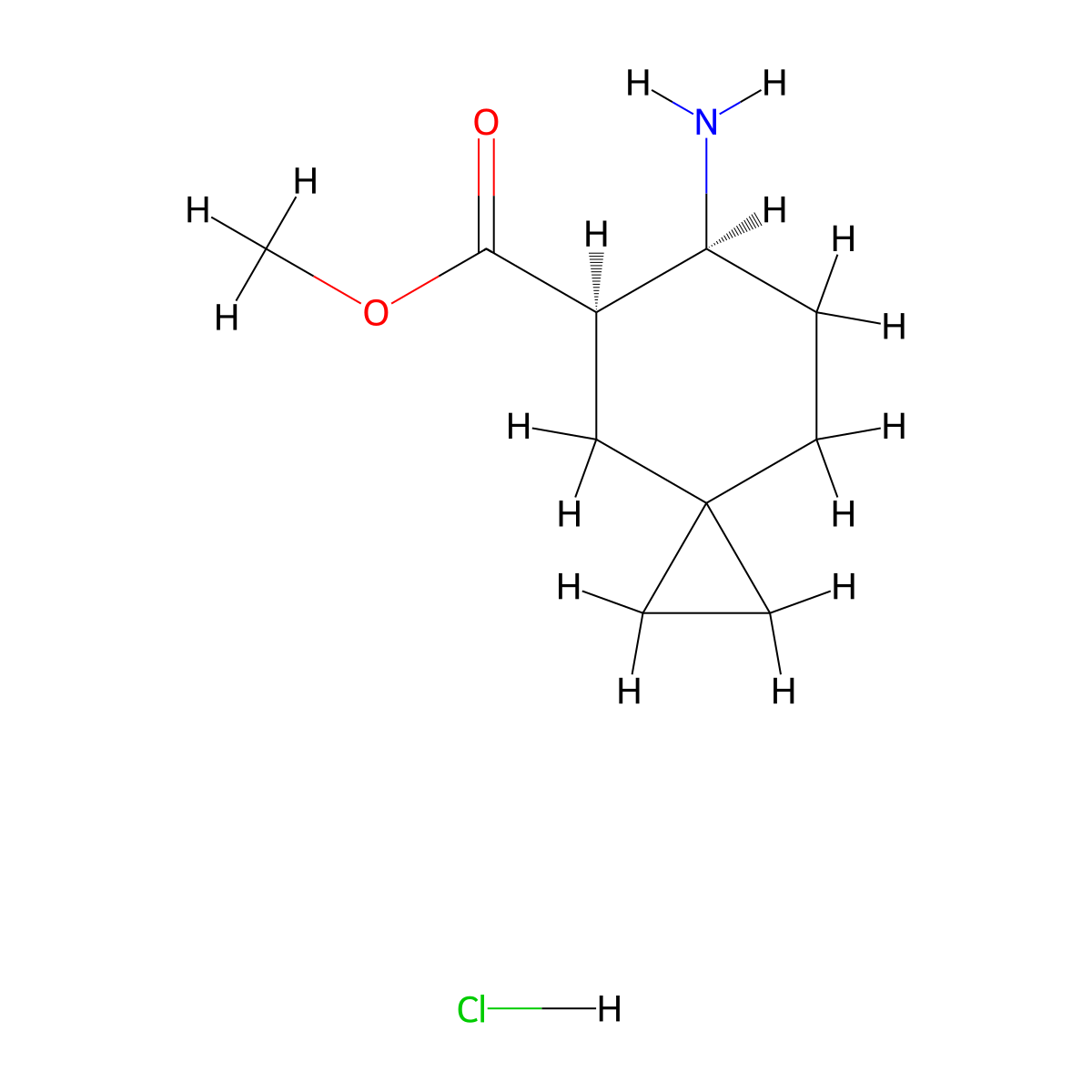 rac-methyl (5R,6S)-6-aminospiro(2.5)octane-5-carboxylate hydrochloride molecular structure, CAS 2307783-25-9