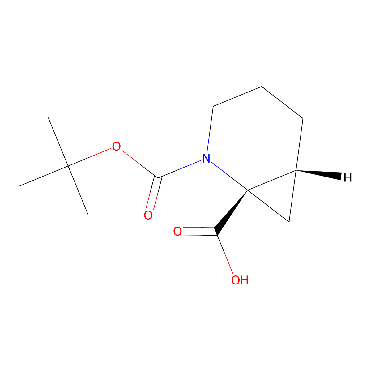 rac-(1R,6S)-2-[(tert-butoxy)carbonyl]-2-azabicyclo[4.1.0]heptane-1-carboxylic acid molecular structure, CAS 2307784-72-9