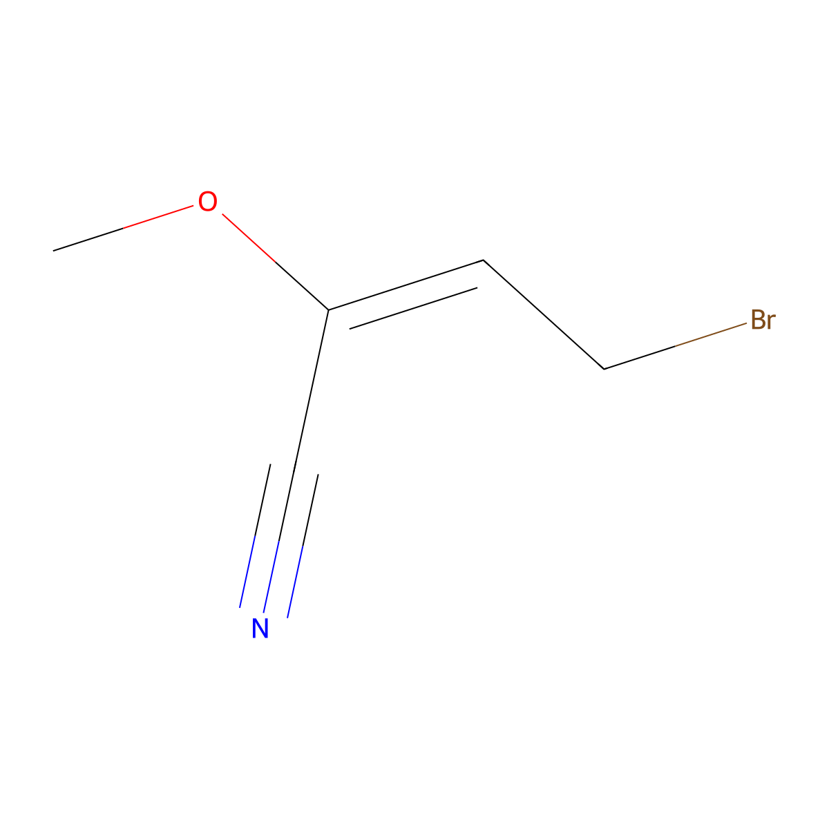 4-Bromo-2-methoxybut-2-enenitrile molecular structure, CAS 2307819-78-7