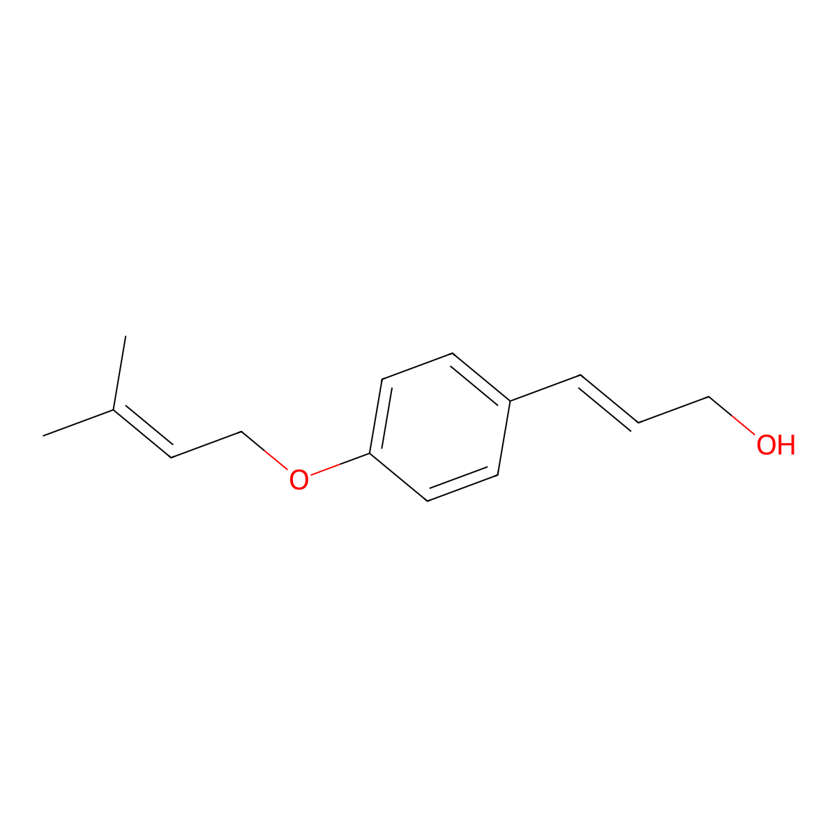 3-(4-((3-Methylbut-2-en-1-yl)oxy)phenyl)prop-2-en-1-ol molecular structure, CAS 2307881-28-1