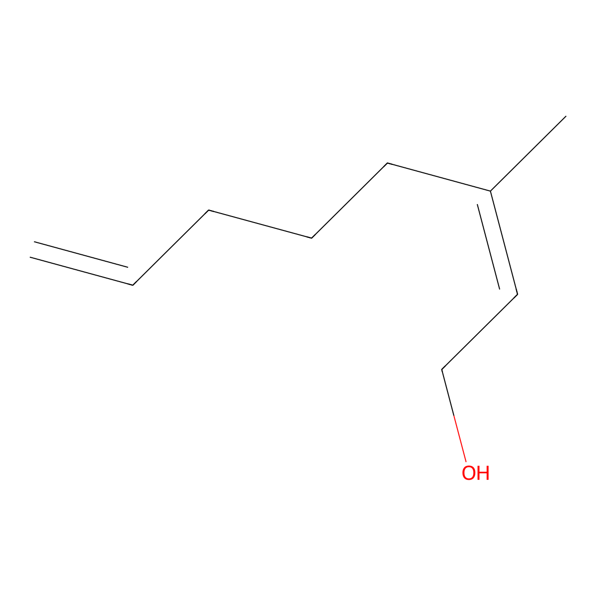 3-Methylocta-2,7-dien-1-ol molecular structure, CAS 2307891-71-8