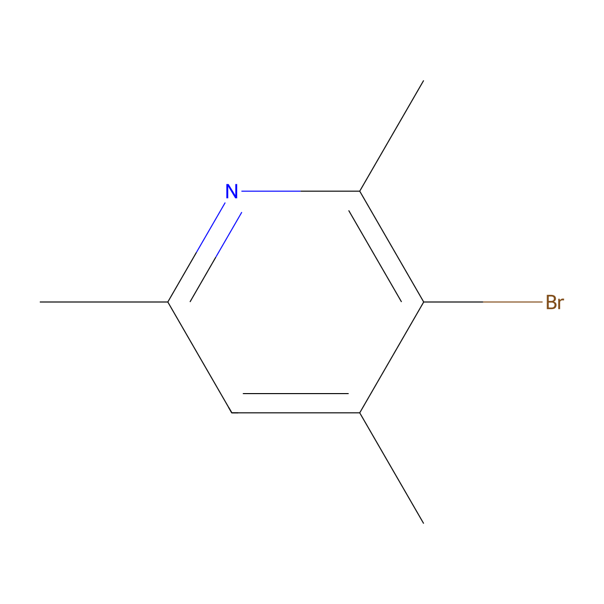3-Bromo-2,4,6-trimethylpyridine molecular structure, CAS 23079-73-4