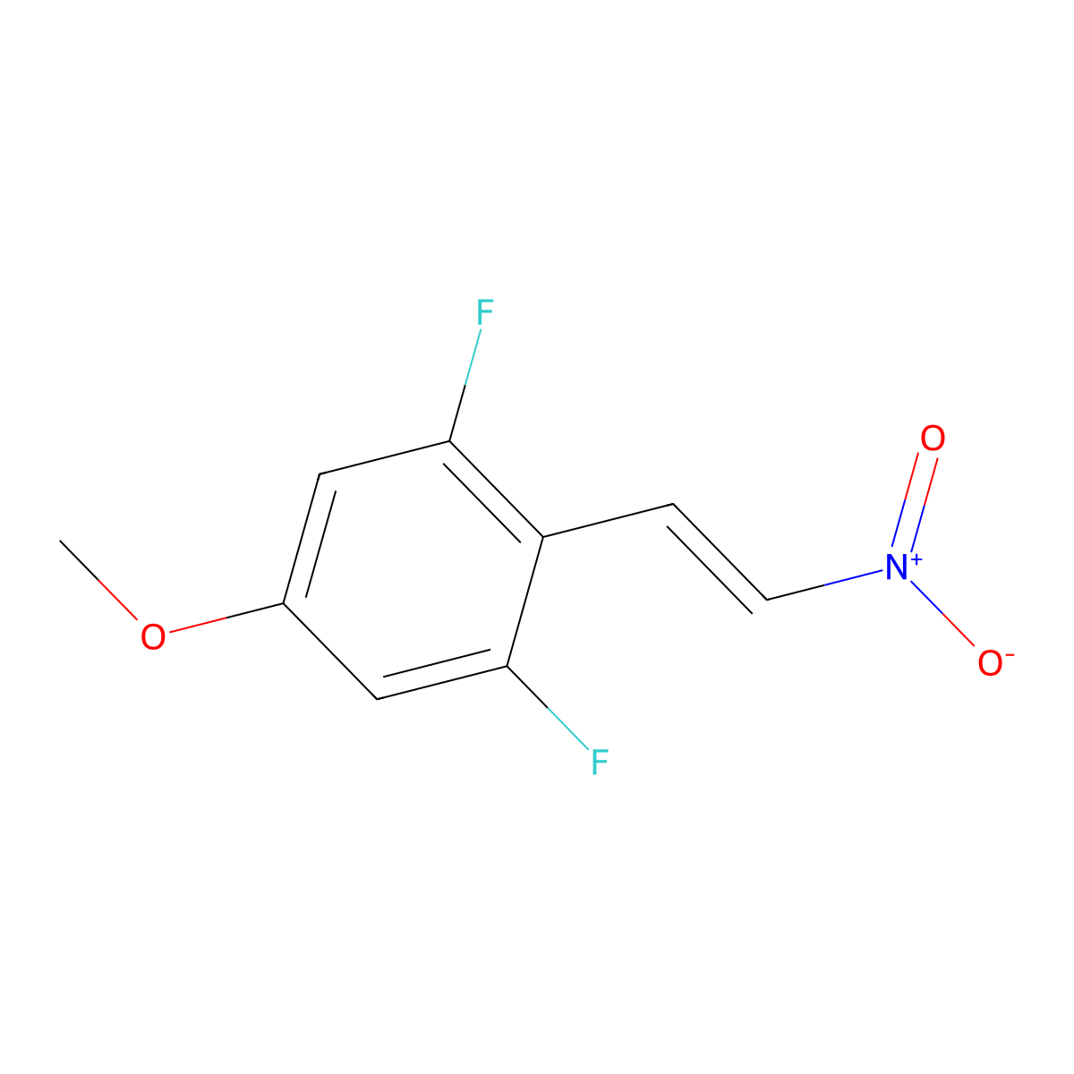 1,3-Difluoro-5-methoxy-2-(2-nitrovinyl)benzene molecular structure, CAS 2307915-90-6