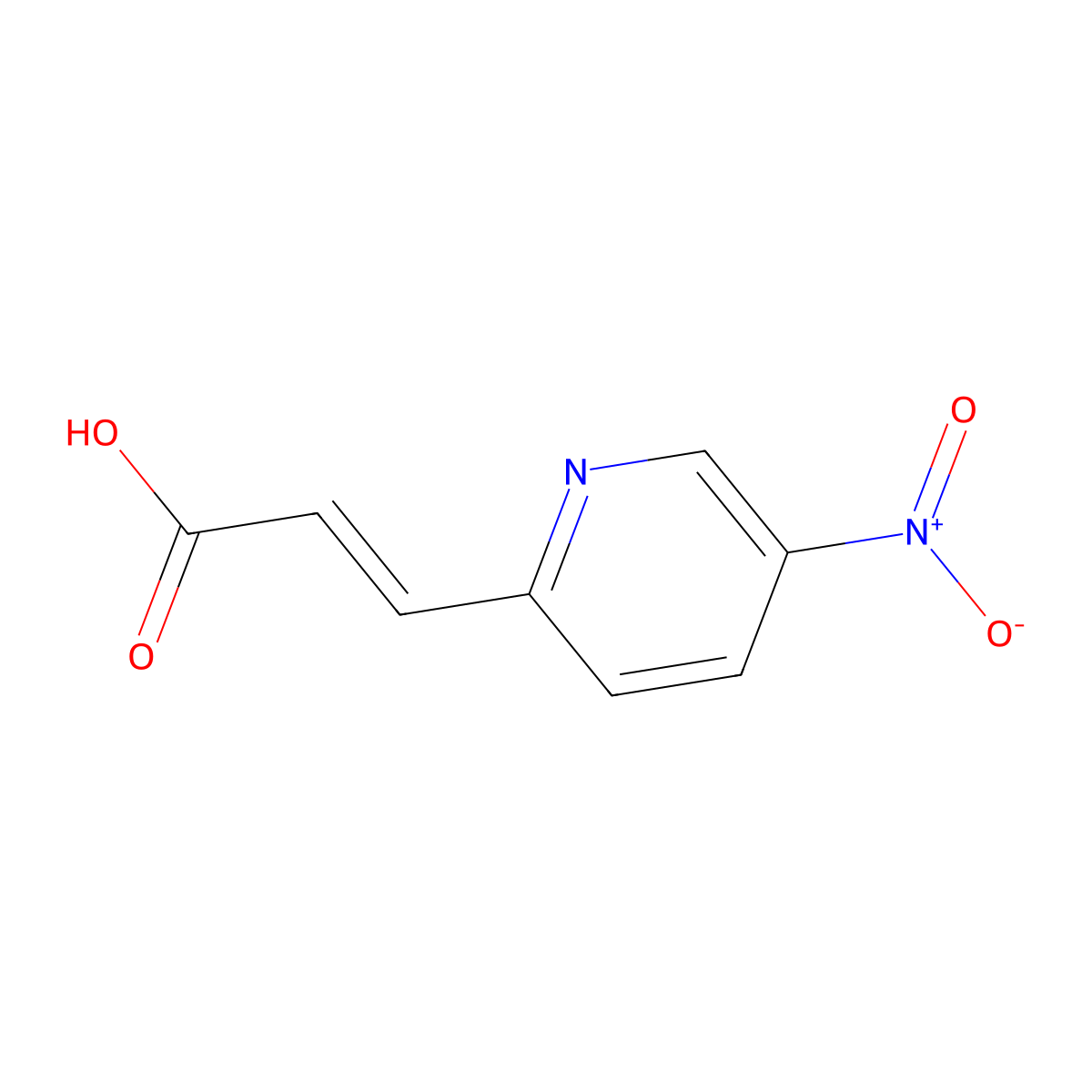 3-(5-Nitropyridin-2-yl)prop-2-enoic acid molecular structure, CAS 2307924-31-6