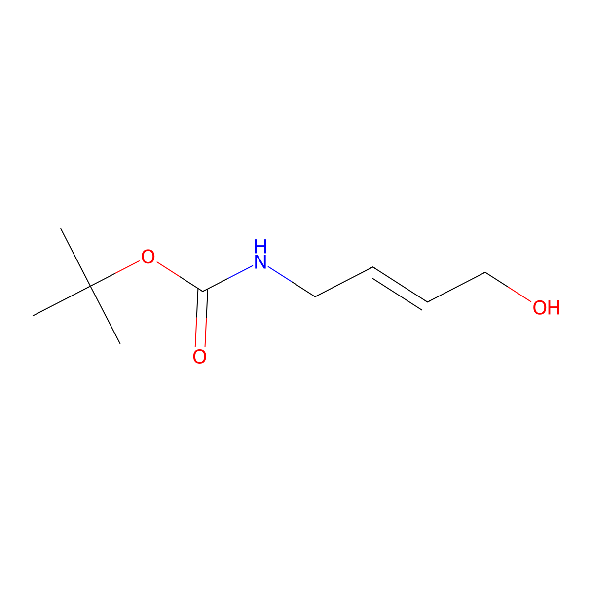 tert-butyl N-(4-hydroxybut-2-en-1-yl)carbamate molecular structure, CAS 2307928-96-5