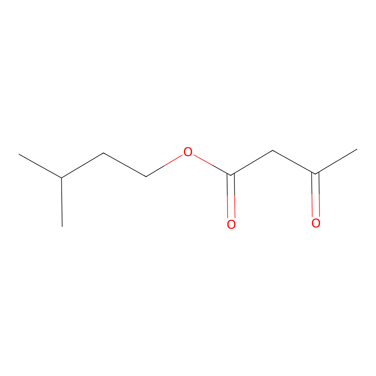 Isoamyl acetoacetate molecular structure, CAS 2308-18-1