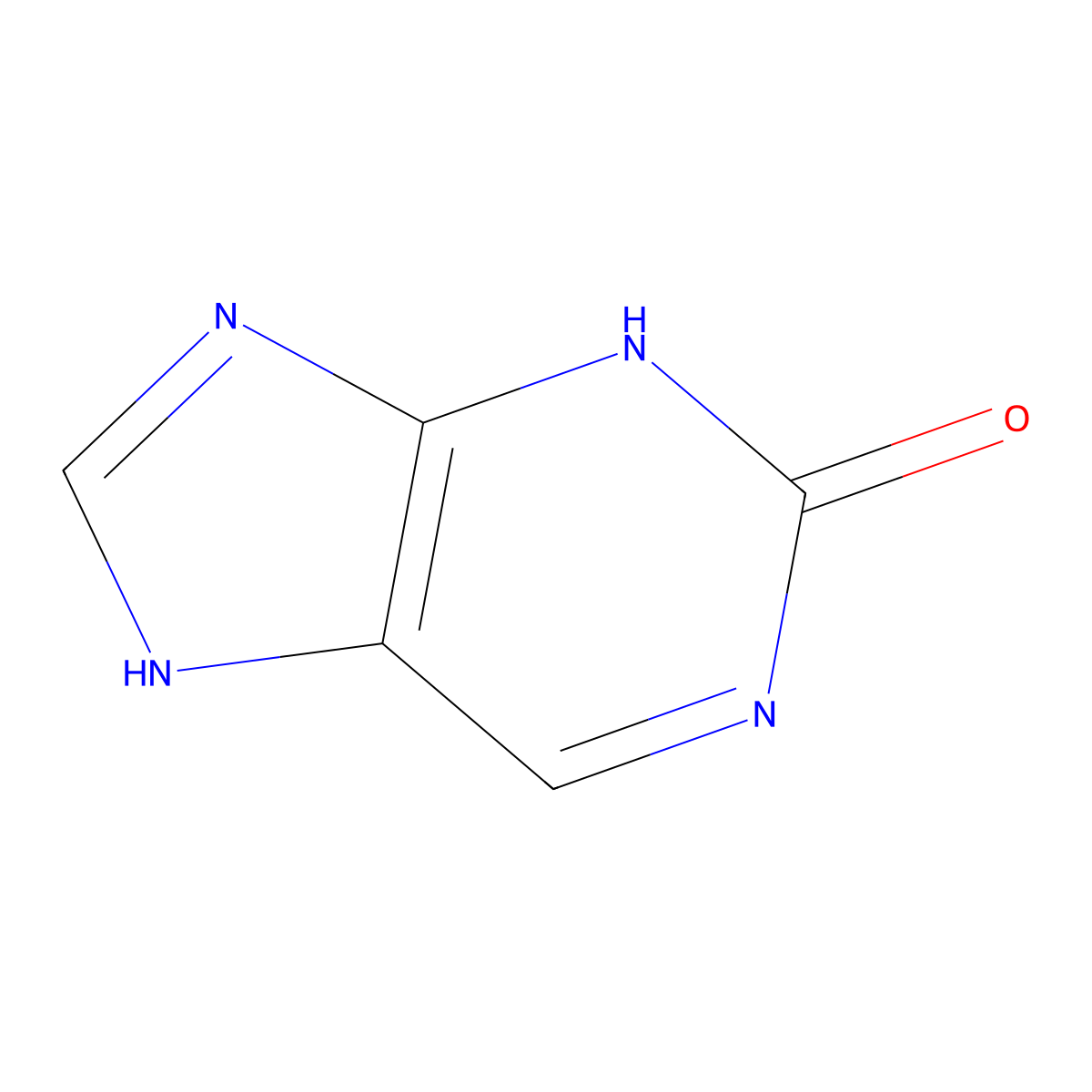 7H-purin-2-ol molecular structure, CAS 2308-57-8
