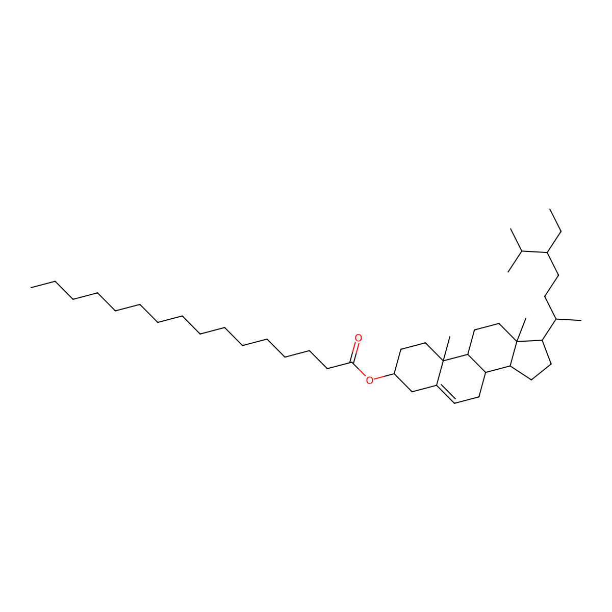 Sitosterol palmitate molecular structure, CAS 2308-85-2