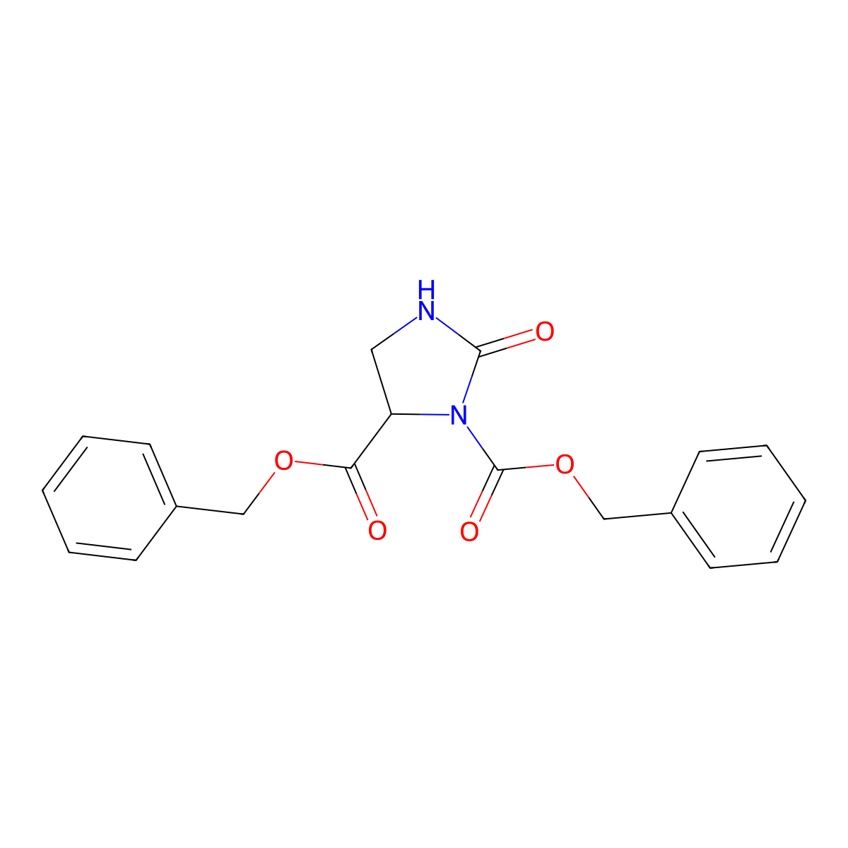 1,5-Dibenzyl 2-oxoimidazolidine-1,5-dicarboxylate molecular structure, CAS 2308048-95-3