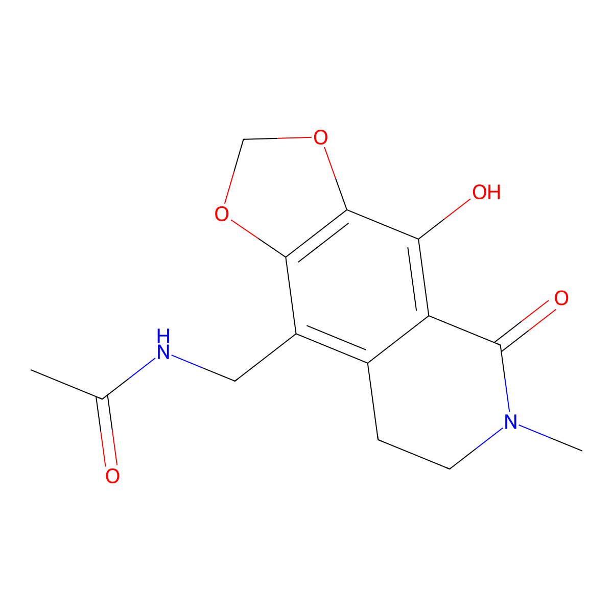 N-[(4-hydroxy-6-methyl-5-oxo-7,8-dihydro-[1,3]dioxolo[4,5-g]isoquinolin-9-yl)methyl]acetamide molecular structure, CAS 2308071-83-0