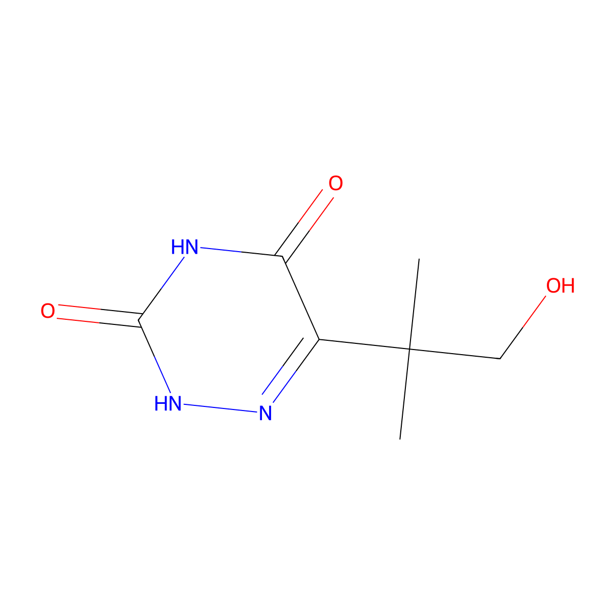 6-(1-Hydroxy-2-methylpropan-2-yl)-2H-1,2,4-triazine-3,5-dione molecular structure, CAS 2308076-26-6
