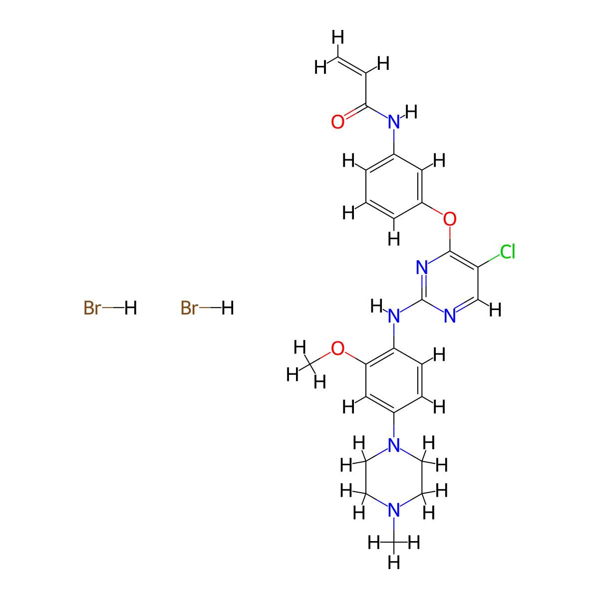 WZ4002 Dihydrobromide molecular structure, CAS 2308095-38-5