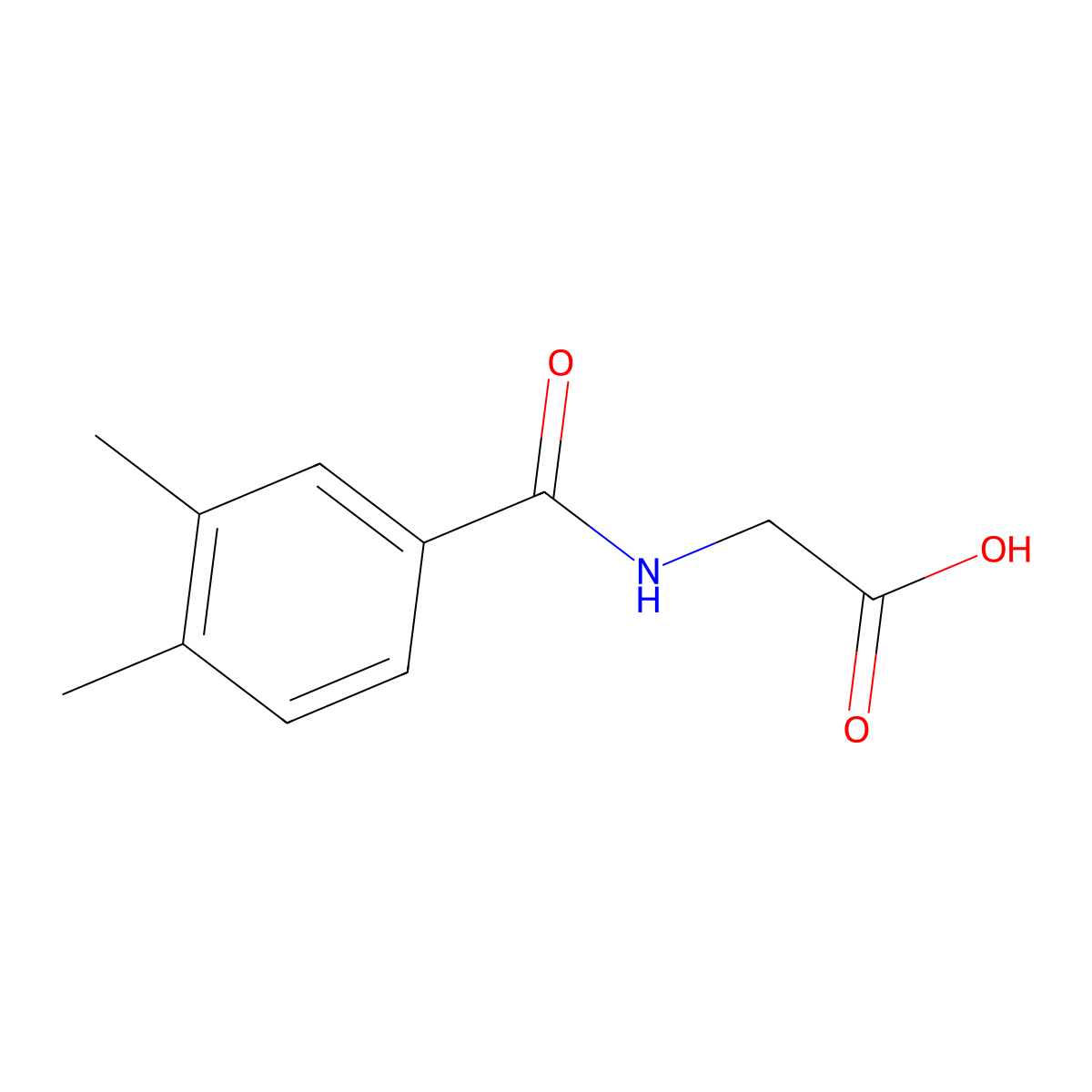 3,4-Dimethylhippuric acid molecular structure, CAS 23082-12-4