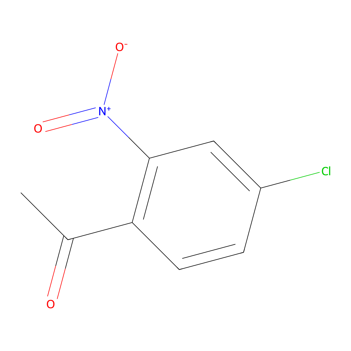 4'-Chloro-2'-nitroacetophenone molecular structure, CAS 23082-51-1