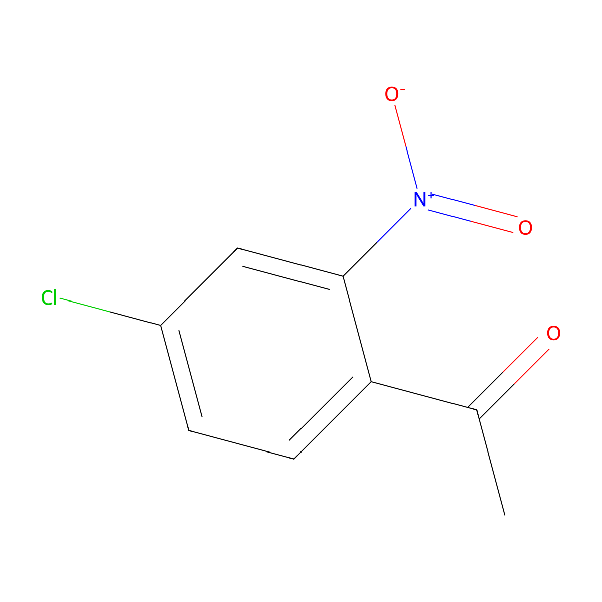 4'-Chloro-2'-nitroacetophenone molecular structure, CAS 23082-51-1