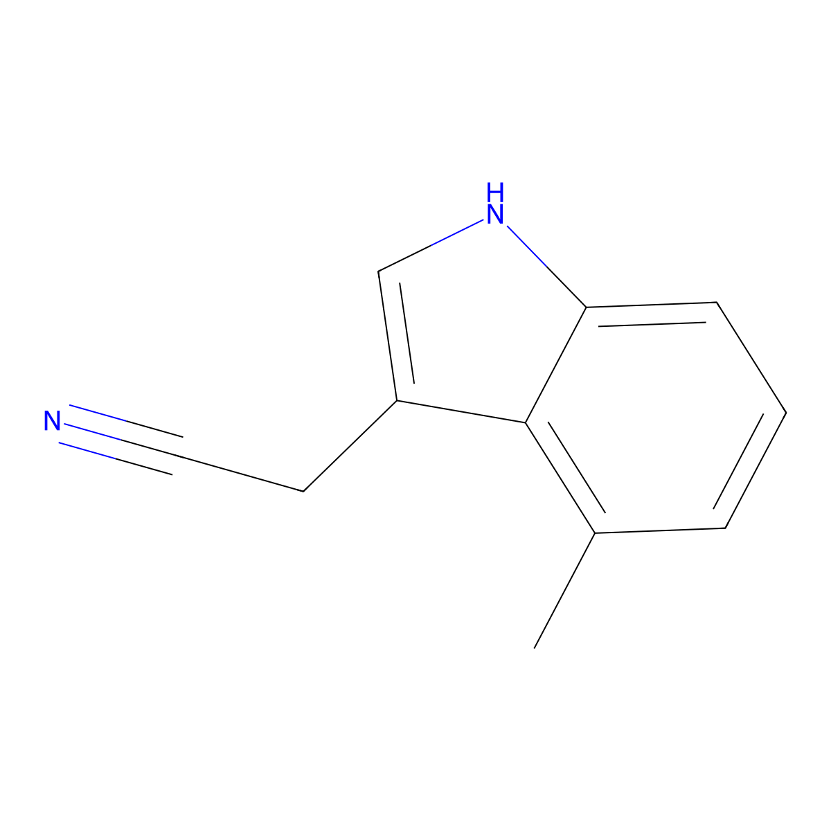 (4-Methyl-1H-indol-3-yl)acetonitrile molecular structure, CAS 23084-32-4