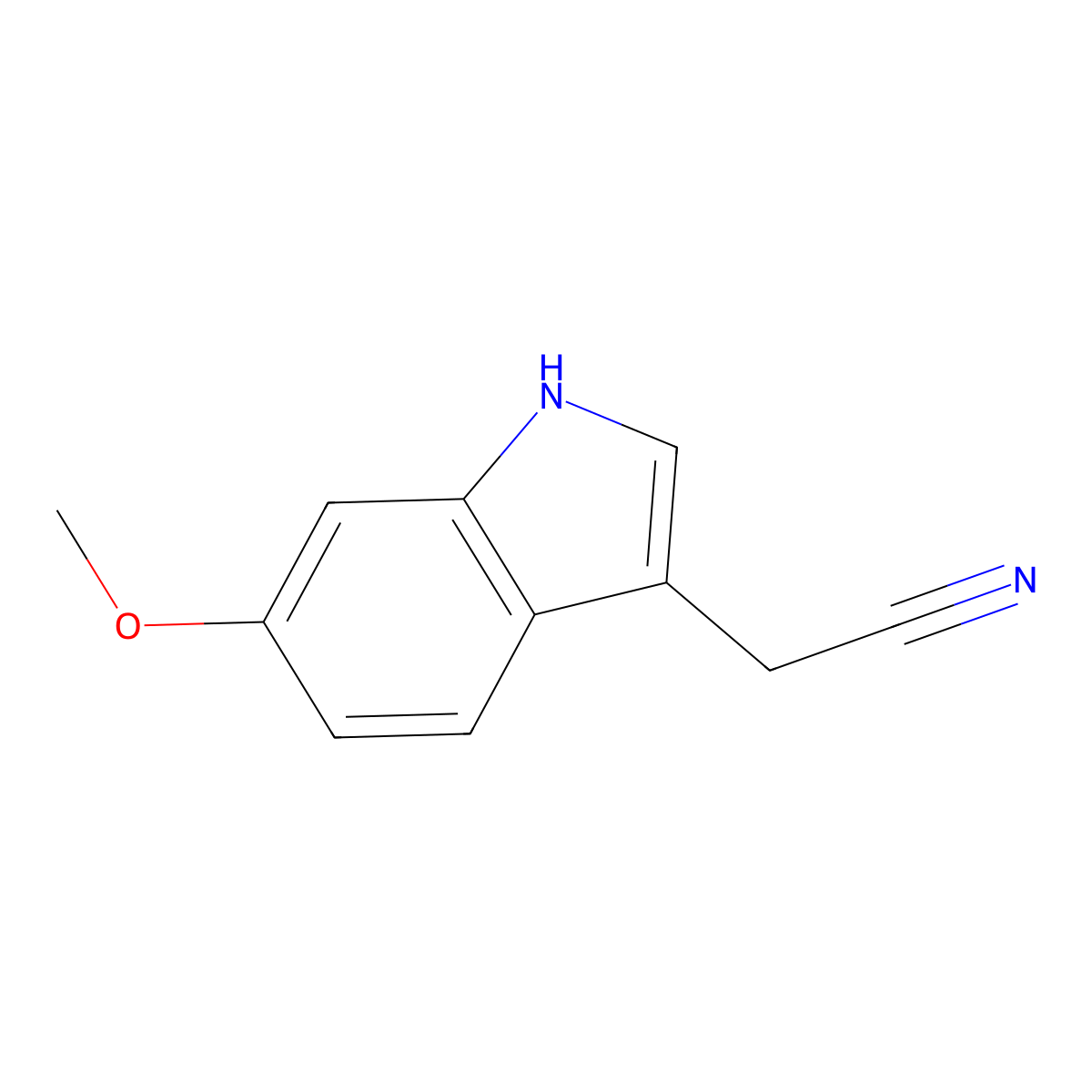 2-(6-methoxy-1H-indol-3-yl)acetonitrile molecular structure, CAS 23084-35-7