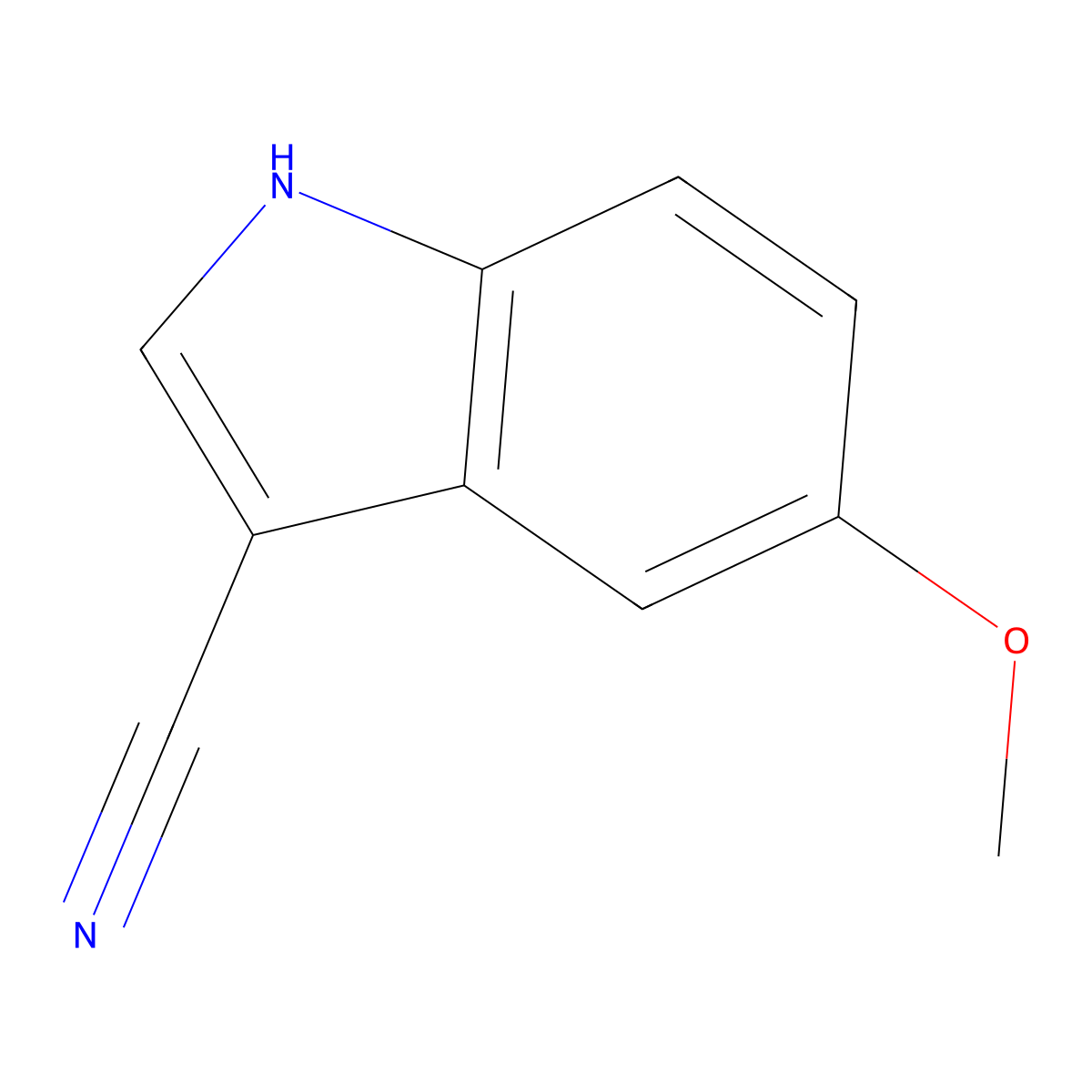 5-methoxy-1H-indole-3-carbonitrile molecular structure, CAS 23084-36-8