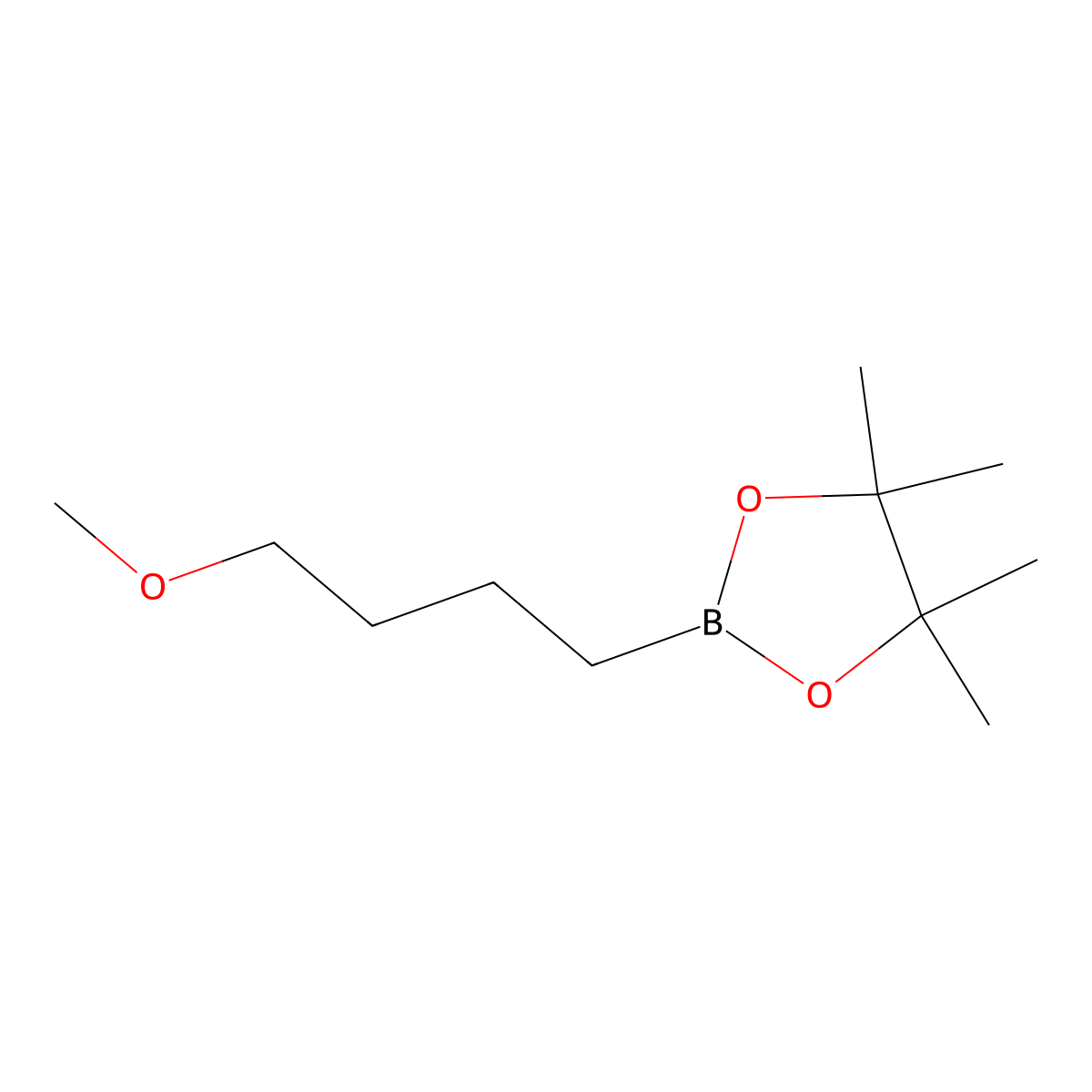 2-(4-Methoxybutyl)-4,4,5,5-tetramethyl-1,3,2-dioxaborolane molecular structure, CAS 2308450-25-9