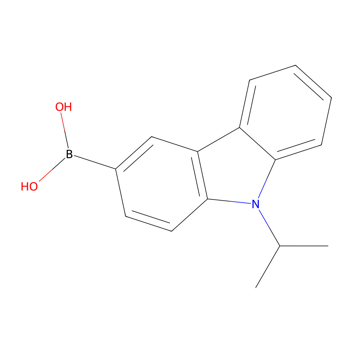 (9-Isopropyl-9H-carbaZol-3-yl)boronic acid molecular structure, CAS 2308494-78-0