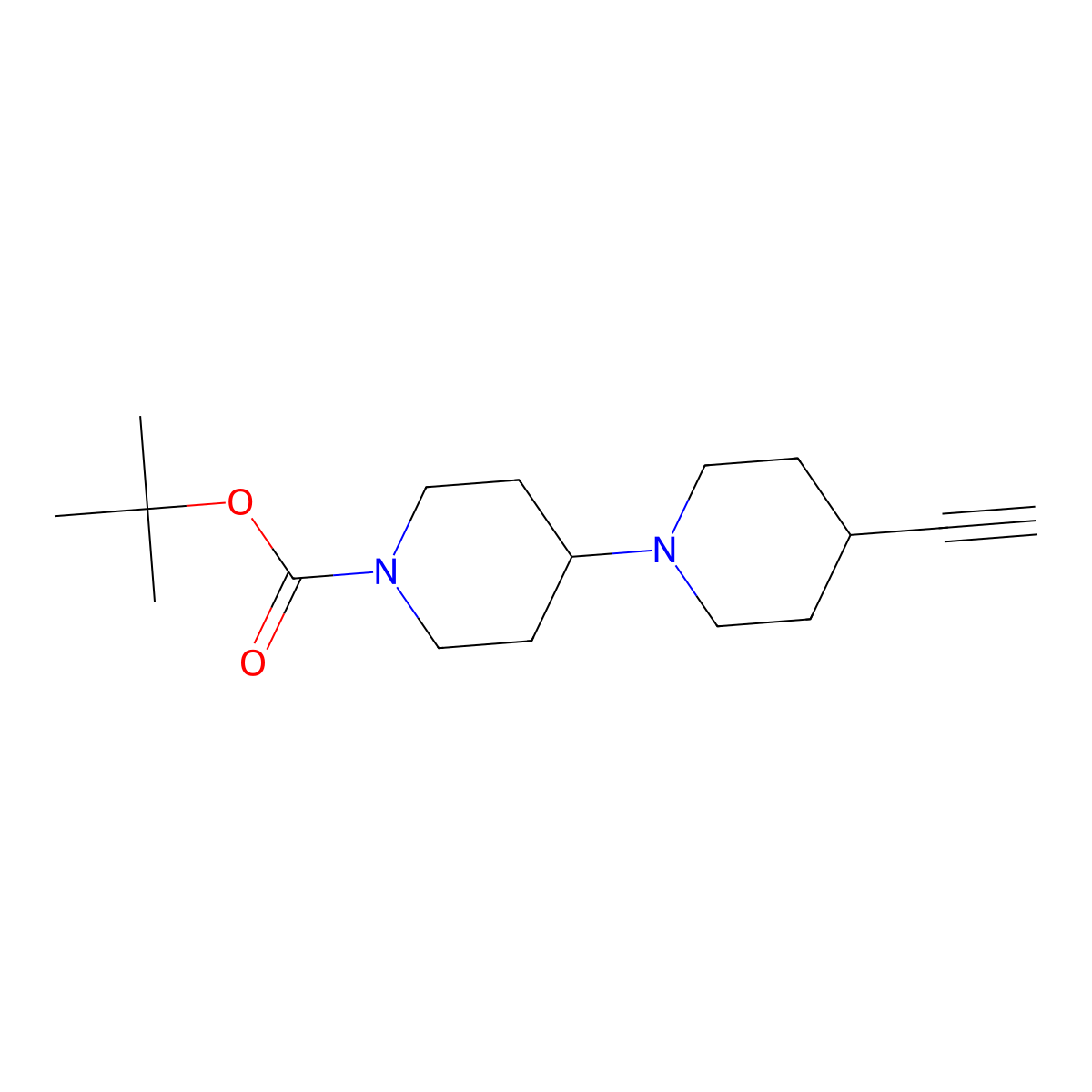 tert-Butyl 4-ethynyl-[1,4'-bipiperidine]-1'-carboxylate molecular structure, CAS 2308497-31-4