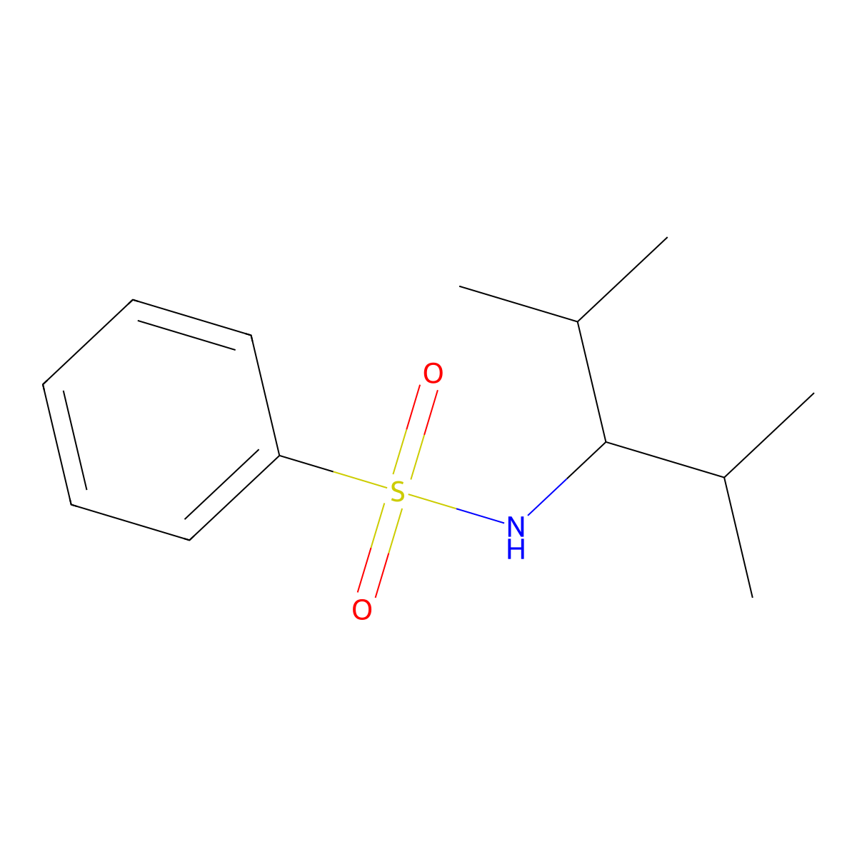 N-(2,4-dimethylpentan-3-yl)benzenesulfonamide molecular structure, CAS 23085-88-3