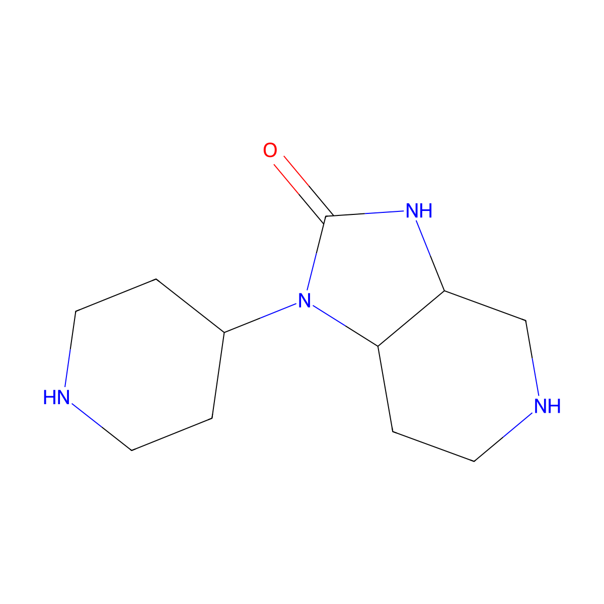 1-(piperidin-4-yl)-octahydro-1H-imidazolidino[4,5-c]pyridin-2-one molecular structure, CAS 2308534-48-5
