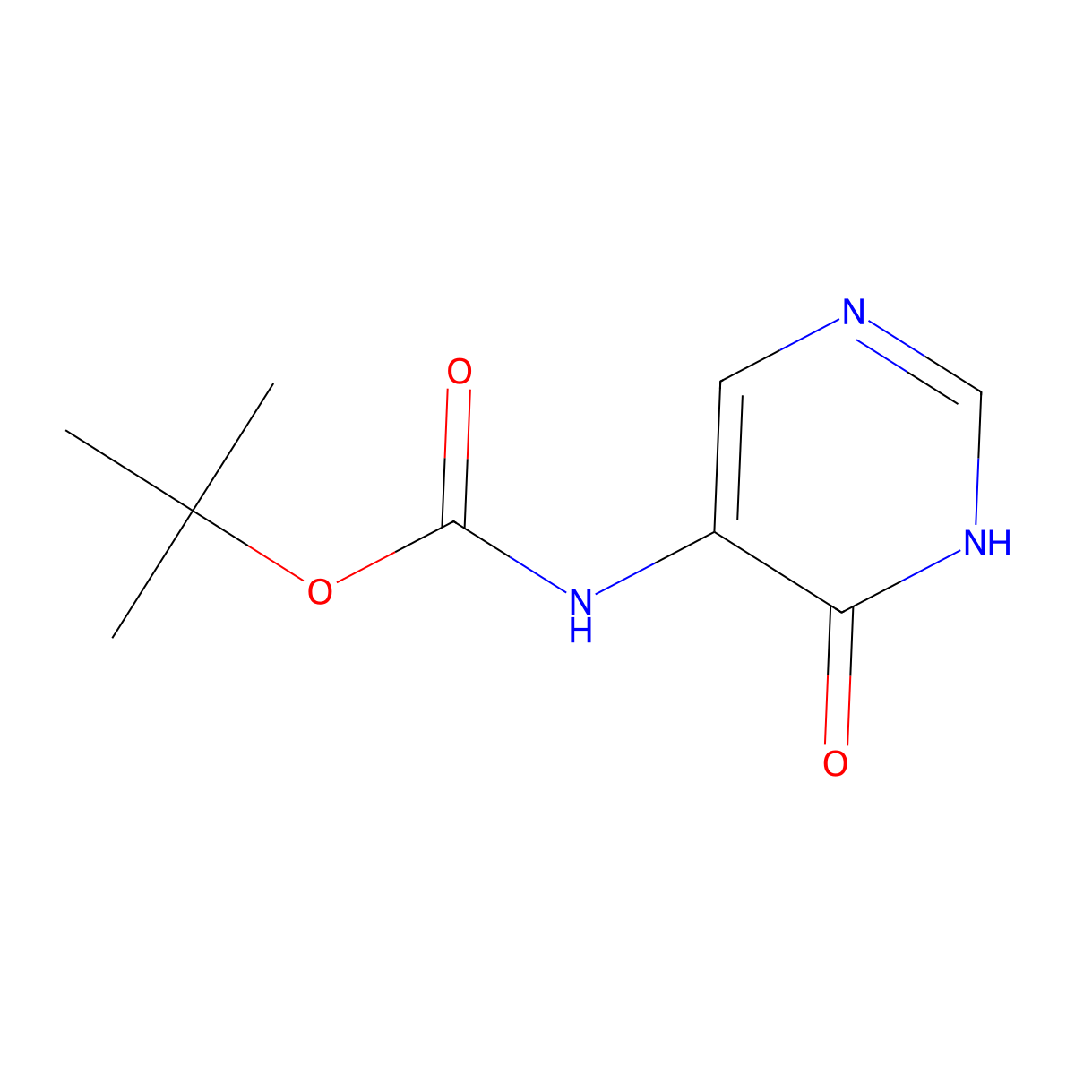tert-butyl N-(4-hydroxypyrimidin-5-yl)carbamate molecular structure, CAS 2308566-08-5