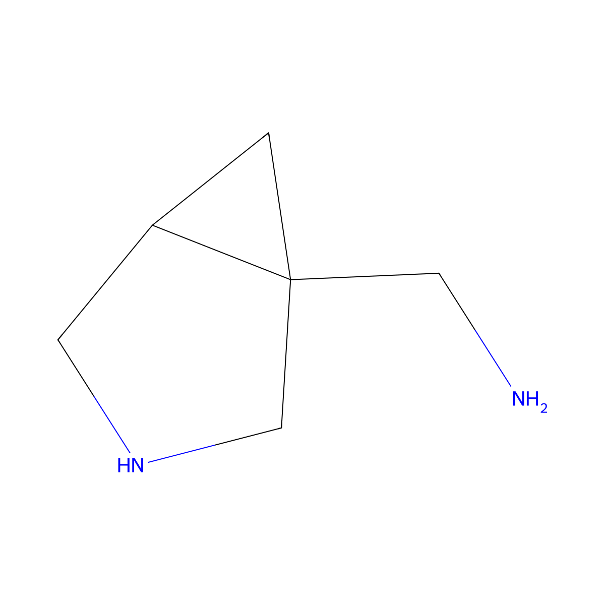 1-[(1S,5R)-3-azabicyclo[3.1.0]hexan-1-yl]methanamine molecular structure, CAS 2308608-20-8