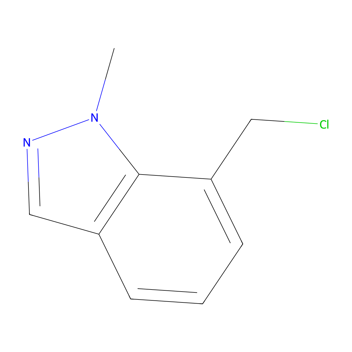 7-(chloromethyl)-1-methyl-1H-indazole molecular structure, CAS 2308608-41-3