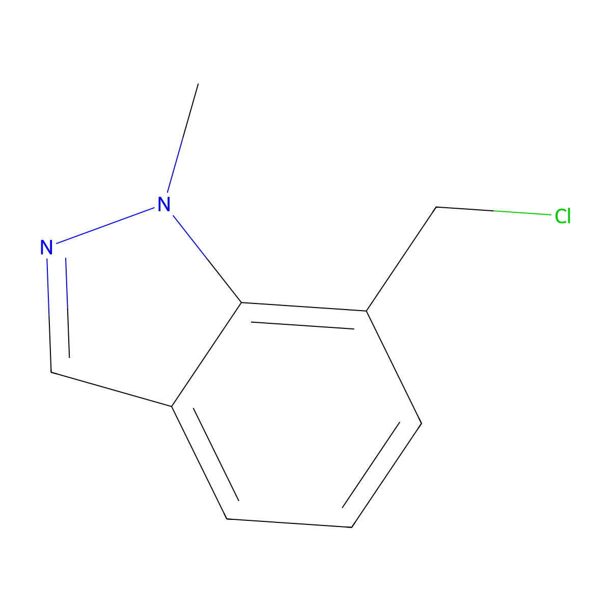 7-(chloromethyl)-1-methyl-1H-indazole molecular structure, CAS 2308608-41-3