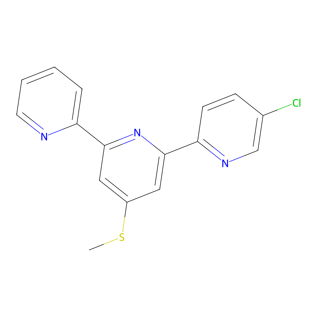 6-(5-Chloropyridin-2-yl)-4-(methylsulfanyl)-2,2'-bipyridine molecular structure, CAS 2308764-70-5