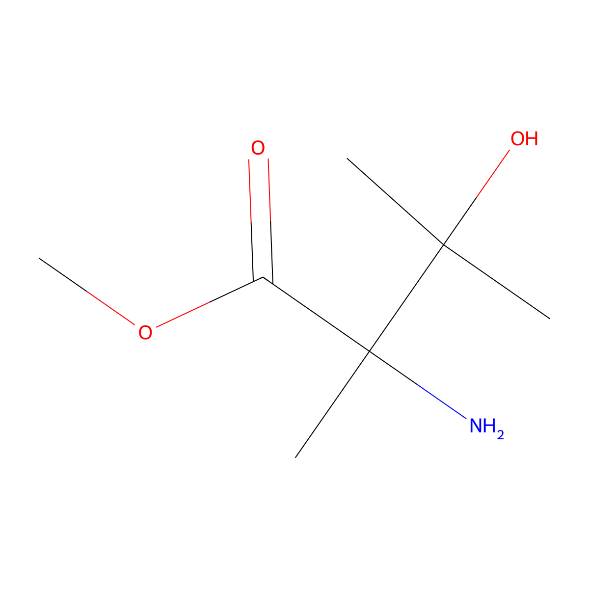 Methyl 2-amino-3-hydroxy-2,3-dimethylbutanoate molecular structure, CAS 2308769-90-4