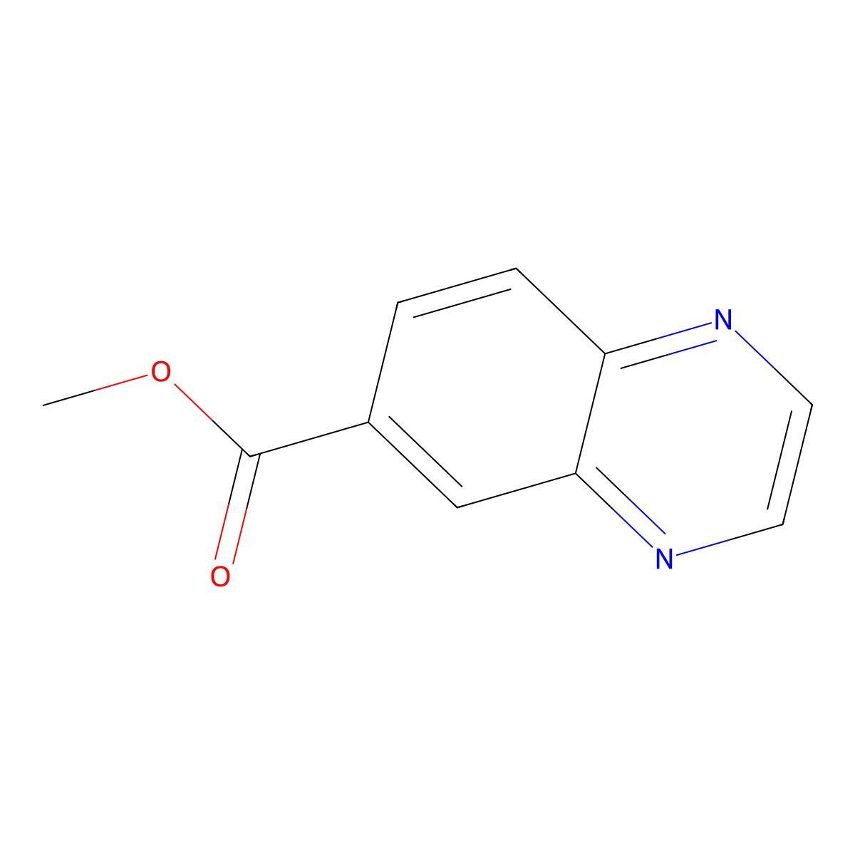 Methyl 6-quinoxalinecarboxylate molecular structure, CAS 23088-23-5