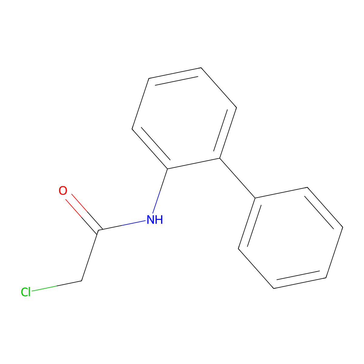 N-Biphenyl-2-yl-2-chloro-acetamide molecular structure, CAS 23088-28-0