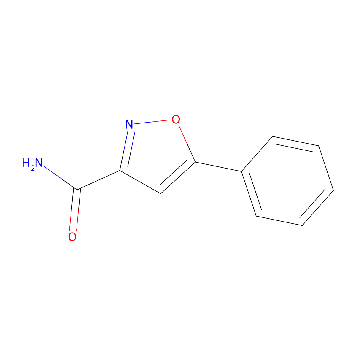 5-Phenyl-1,2-oxazole-3-carboxamide molecular structure, CAS 23088-52-0