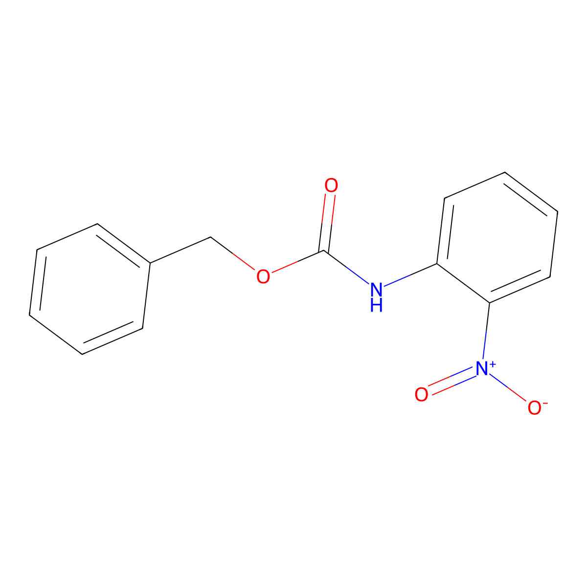 benzyl N-(2-nitrophenyl)carbamate molecular structure, CAS 23091-35-2